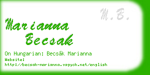 marianna becsak business card